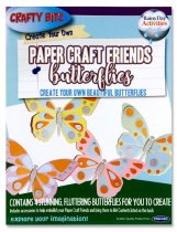 CRAFTY BITZ PKT.4 CREATE YOUR OWN PAPER CRAFT FRIENDS - BUTTERFLIES