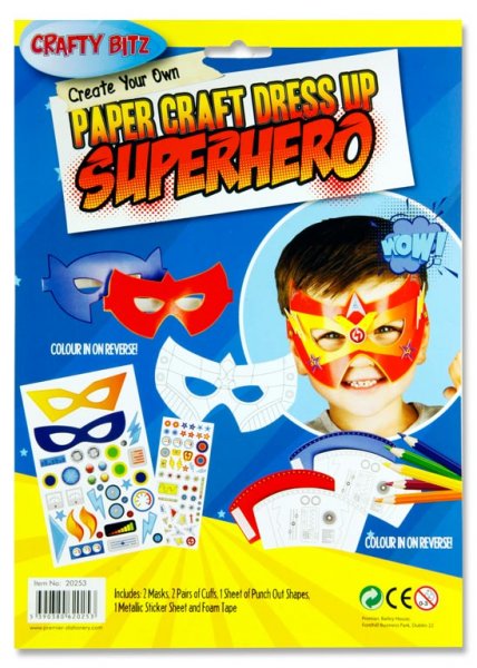 CRAFTY BITZ CREATE YOUR OWN PAPER CRAFT DRESS UP - SUPERHERO