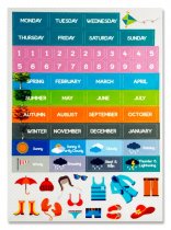 CLEVER KIDZ MAGNETIC CALENDAR BOARD 420x288mm