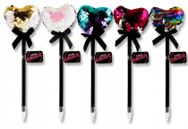 EMOTIONERY BLINGTASTIC SEQUINS HEART TOPPER BALLPEN 5 ASST (TUB)