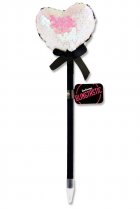 EMOTIONERY BLINGTASTIC SEQUINS HEART TOPPER BALLPEN 5 ASST (TUB)