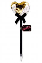 EMOTIONERY BLINGTASTIC SEQUINS HEART TOPPER BALLPEN 5 ASST (TUB)