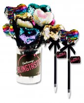 EMOTIONERY BLINGTASTIC SEQUINS HEART TOPPER BALLPEN 5 ASST (TUB)
