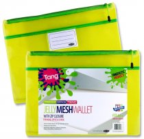PREMIER OFFICE A4+ JELLY MESH STORAGE WALLET - NEON TANG 4 ASST.