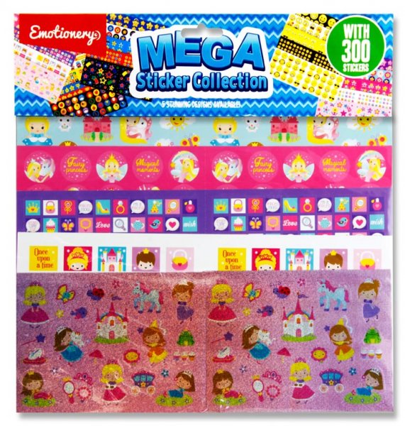 EMOTIONERY PKT.300 MEGA STICKER COLLECTION 5 ASST.