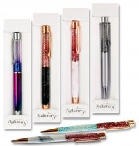 I LOVE STATIONERY GLITTER RETRACTABLE BALLPOINT PEN 8 ASST.