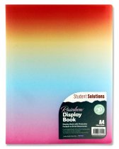 STUDENT SOLUTIONS A4 20 POCKET DISPLAY BOOK - RAINBOW