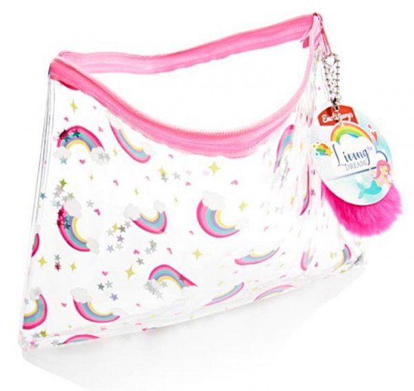 EMOTIONERY LIQUID FLAT PENCIL CASE - ONE LOVE RAINBOW