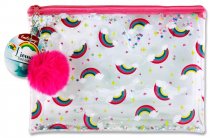 EMOTIONERY LIQUID FLAT PENCIL CASE - ONE LOVE RAINBOW