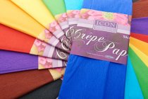 ICON CRAFT PKT.10 ASST CREPE PAPER 50cm x 2m