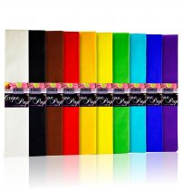 ICON CRAFT PKT.10 ASST CREPE PAPER 50cm x 2m