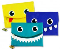 EMOTIONERY 215x160mm PENCIL POUCH - MONSTER 3 ASST.