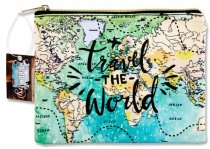 I LOVE STATIONERY 350x260mm Pouch - TRAVEL THE WORLD