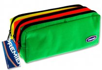 PREMIER 3 POCKET ZIP PENCIL CASE - 3 COLOUR
