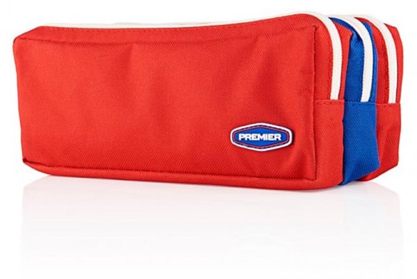 PREMIER 3 POCKET ZIP PENCIL CASE - 2 COLOUR