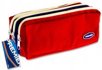 PREMIER 3 POCKET ZIP PENCIL CASE - 2 COLOUR