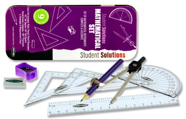 STUDENT SOLUTIONS 9pce MATHS SET - PURPLE