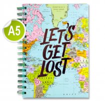 I LOVE STATIONERY A5 200pg WIRO NOTEBOOK - LET'S GET LOST
