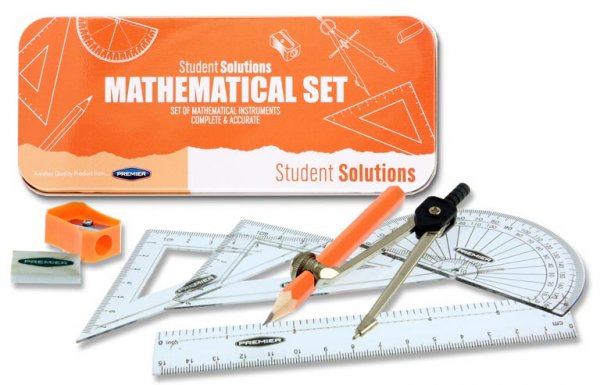 STUDENT SOLUTIONS 9pce MATHS SET - PUMPKIN