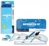 STUDENT SOLUTIONS 9pce MATHS SET - PRINTER BLUE