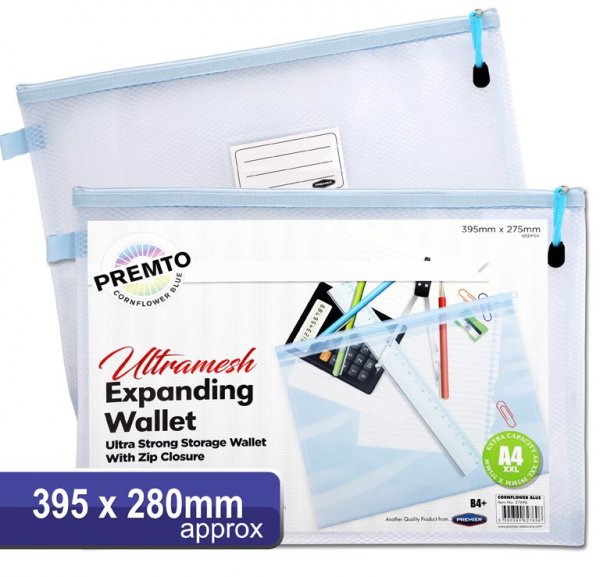 PREMTO PASTEL B4+ ULTRAMESH EXPANDING WALLET - CORNFLOWER BLUE