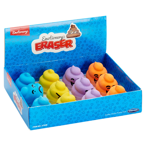 EMOTIONERY ERASER - POOP 4 ASST CDU