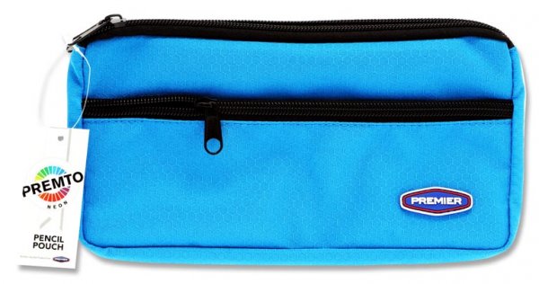 PREMTO NEON 3 POCKET PENCIL CASE 3 ASST.