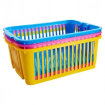 PREMIER UNIVERSAL 371x260x140mm HEAVY DUTY STACKABLE BASKET 3 ASST
