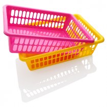 PREMIER UNIVERSAL 371x260x140mm HEAVY DUTY STACKABLE BASKET 3 ASST