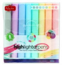 PRO:SCRIBE PKT.8 PASTEL HIGHLIGHTER PENS