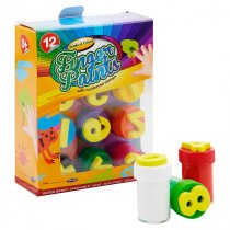 WOC BOX 12x10ml FINGER PAINTS WITH NUMBERED STAMPS