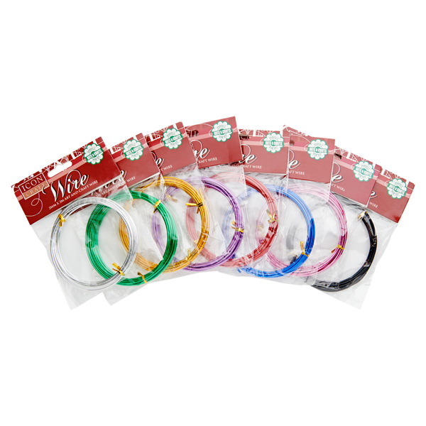 ICON CRAFT 2mm x 3m CRAFT WIRE 8 ASST.