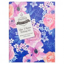I LOVE STATIONERY A5 WRITING SET & ENVELOPES - LILAC & ROSES