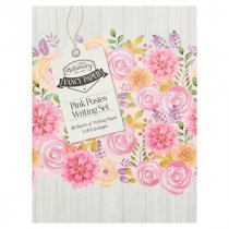 I LOVE STATIONERY A5 WRITING SET & ENVELOPES - PINK POSIES