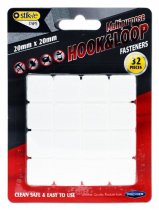 STIK-IE CARD 32 20x20mm HOOK & LOOP VELCRO FASTENERS
