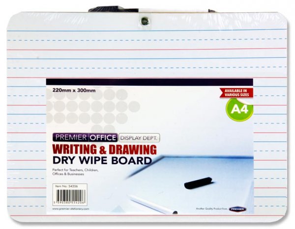 PREMIER OFFICE A4 WRITING & DRAWING WHITEBOARD W/MARKER