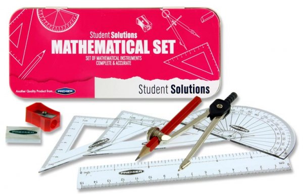 STUDENT SOLUTIONS 9pce MATHS SET - PINK