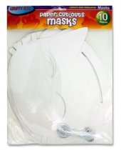 CRAFTY BITZ PKT.10 MASKS - ANIMAL FACES