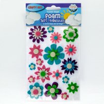 CRAFTY BITZ 3D POP UP FOAM STICKERS - FLOWERS & BUTTERFLIES 2 ASST.