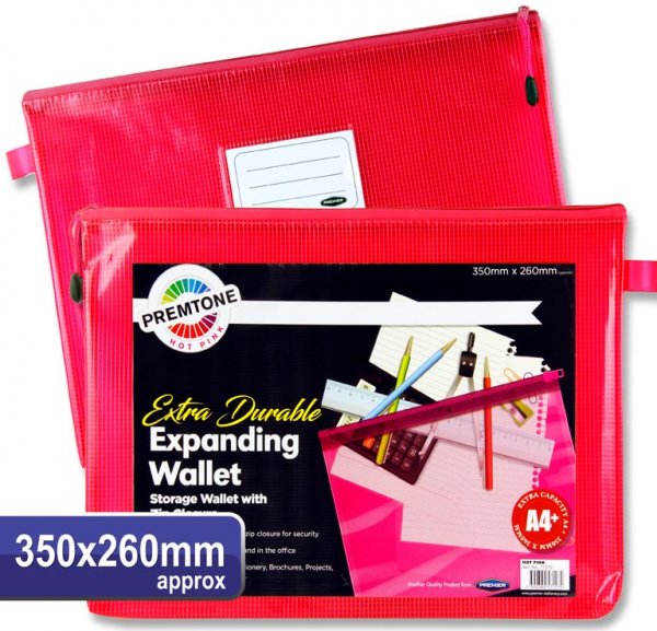 PREMTO A4+ EXTRA DURABLE MESH WALLET - HOT PINK