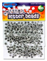 CRAFTY BITZ PKT.300 LETTER BEADS