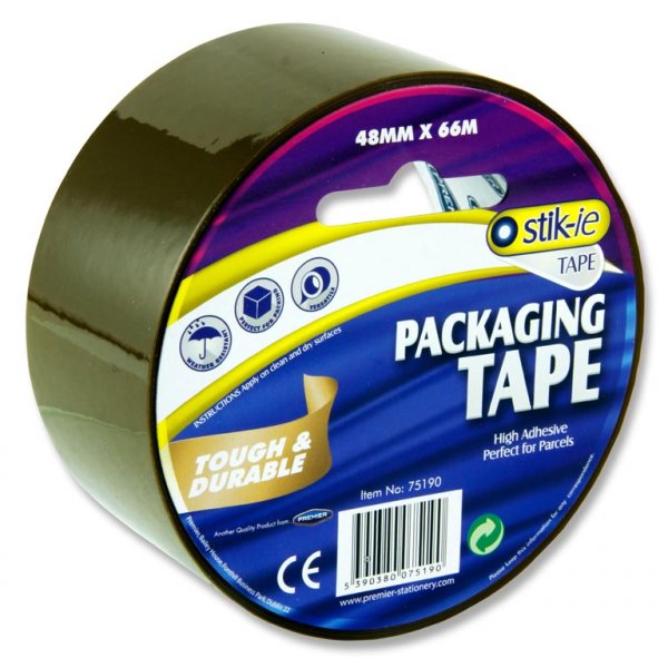 STIK-IE OPP BROWN PACKING TAPE 48mm x 66m