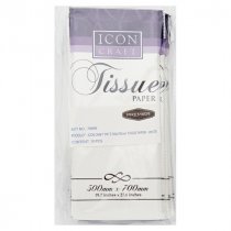 ICON CRAFT PKT.5 500x700mm TISSUE PAPER - WHITE