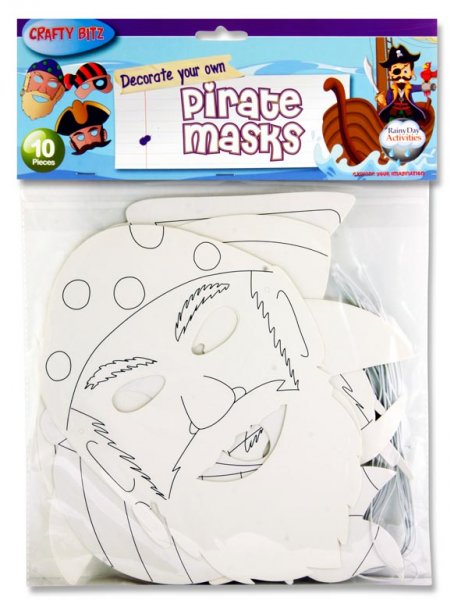 CRAFTY BITZ PKT.10 MASKS - PIRATES