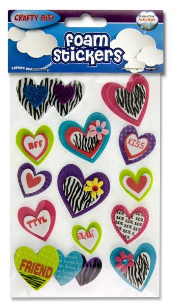 CRAFTY BITZ 3D FOAM STICKERS - HEARTS