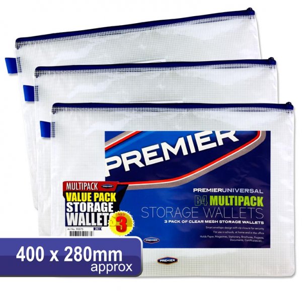 PREMIER UNIVERSAL B4 DURABLE MESH WALLET - CLEAR