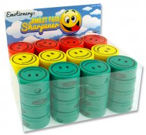 EMOTIONERY SMILEY FACE SHARPENER 3 ASST. CDU
