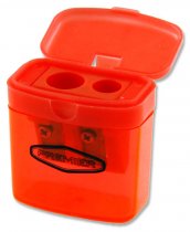 EMOTIONERY SHARPENER TWIN HOLE TRANSPARENT 3 ASST. CDU