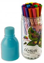 WOC BOTTLE OF 24 ARTISTIC FELT TIP PENS 3 ASST.