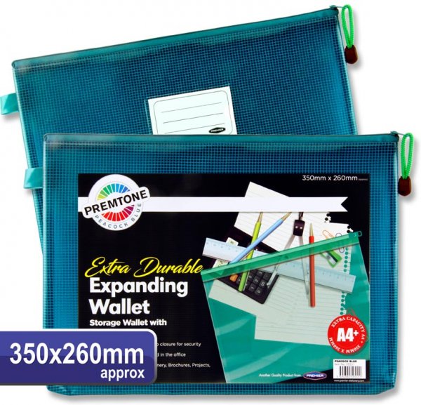 PREMTO A4+ EXTRA DURABLE MESH WALLET - PEACOCK BLUE